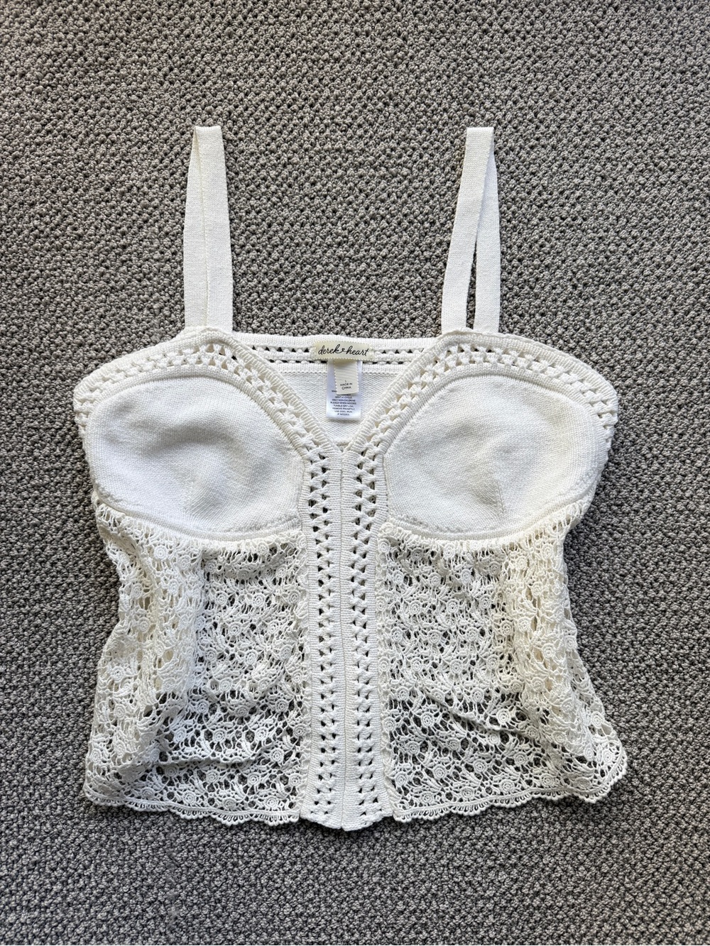 Cotton White Lace Bustier Tank Top
